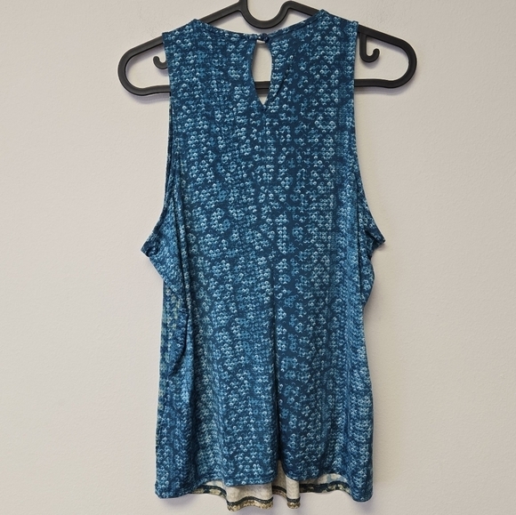 Worthington Petite Disco Snake Top Blue PL - Picture 2 of 7